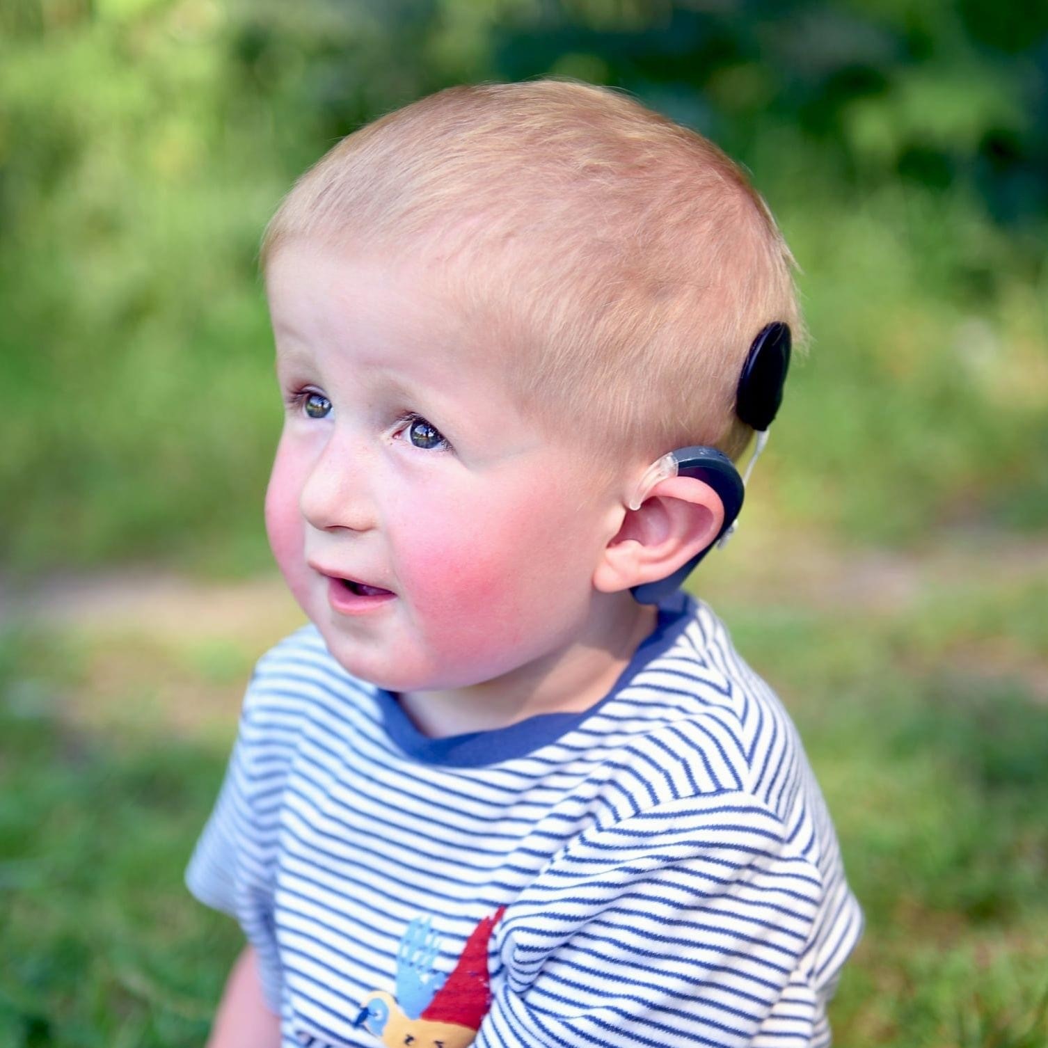 Finley in garden at home