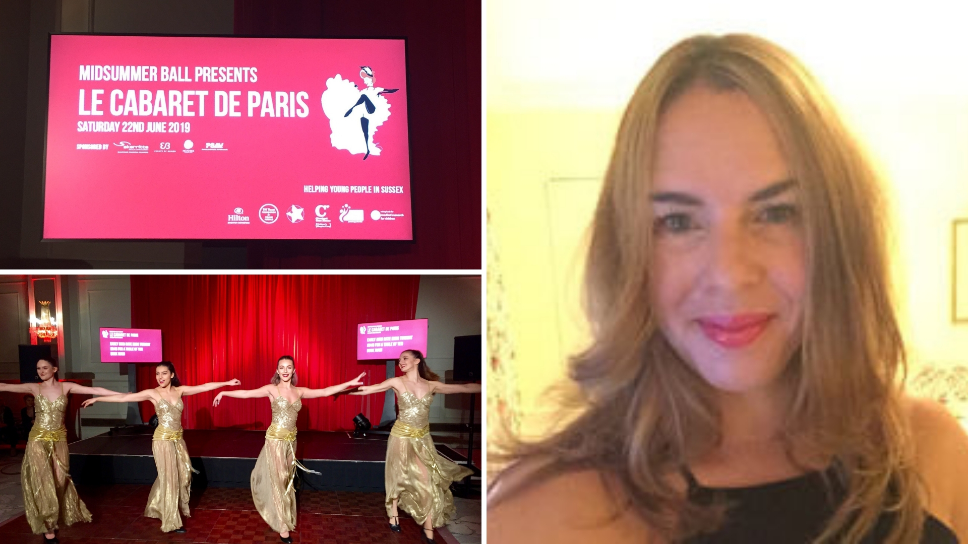 Montage of photos from charity launch party